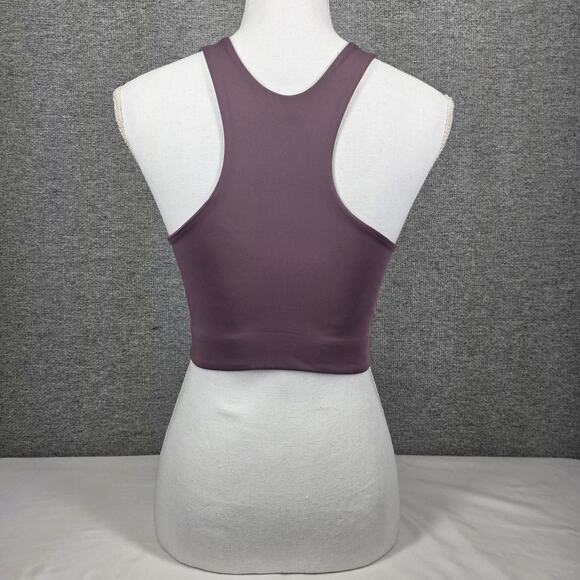 GIRLFRIEND COLLECTIVE WOMEN'S DUSTY PURPLE HIGH NECK CROP WORKOUT TANK – SIZE XS - Picture 2 of 11